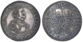 Augsburg-Stadt
1/2 Reichstaler 1643, mit Titel Ferdinand III. 14,49. fast Stempelglanz, Prachtexemplar mit herrlicher Patina. Forster 299.