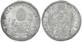 Augsburg-Stadt
Reichstaler 1694 mit Titel Leopolds I. 28,82 g. gutes sehr schön, Zainende. Forster 403. Davenport. 5049.