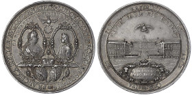 Baden-Baden
Ludwig Georg, 1707-1761
Silbermedaille im Reichstaler-Gewicht 1714, von Vestner, a.d. Frieden von Rastatt. Auf einem Sockel die Medaillo...
