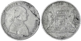 Bayern
Maximilian IV. (I.) Joseph, 1799-1806-1825
Konventionstaler 1806. Königstaler. fast sehr schön, min. Belag. Jaeger 3. Thun 40. AKS 45.