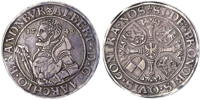 Brandenburg-Franken
Albrecht der Jüngere, allein, 1543-1557
Reichstaler 1549, ...