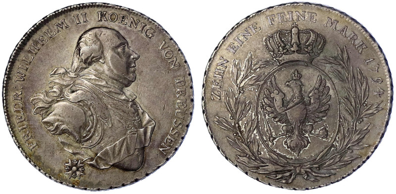 Brandenburg-Preußen
Friedrich Wilhelm II., 1786-1797
Konventionstaler 1794. Fü...