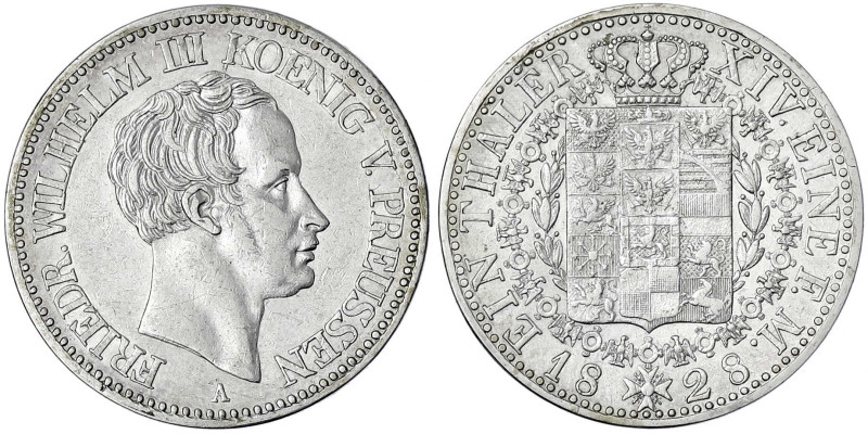 Brandenburg-Preußen
Friedrich Wilhelm III., 1797-1840
Taler 1828 A, Berlin. fa...