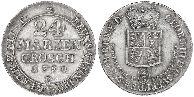 Braunschweig-Calenberg-Hannover
Georg III., 1760-1820
24 Mariengroschen 1790 C...