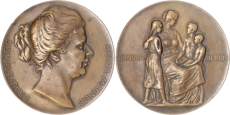 Braunschweig-Stadt
Bronzemedaille 1905 von Elster. Berta Magnus, Gattin des Bra...