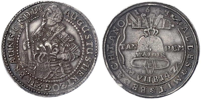 Braunschweig-Wolfenbüttel
August der Jüngere, 1635-1666
1/2 Taler 1643 HS. 6. ...