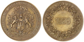 Hamburg-Stadt
Bronze-Staatspreismedaille 1928. 45 mm. vorzüglich