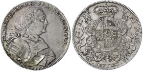 Hessen-Kassel
Friedrich II., 1760-1785
Konventionstaler 1766. 27,96 g. fast vorzüglich, feine Tönung. Schütz 1852.2. Davenport. 2301.