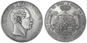 Hessen-Kassel
Friedrich Wilhelm I., 1847-1866
Vereinsdoppeltaler 1854. sehr schön, min. Randfehler, schöne Patina. Jaeger 47a. Thun 188. AKS 60.
