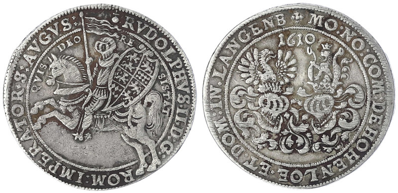 Hohenlohe
Gemeinschaftliche Prägungen, 1594-1622
Reichstaler 1610, Nürnberg. 2...