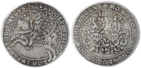 Hohenlohe
Gemeinschaftliche Prägungen, 1594-1622
Reichstaler 1610, Nürnberg. 28.17 g. sehr schön, schöne Patina. Albrecht 61. Davenport. 6819.