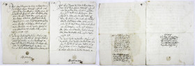 Hohenlohe-Langenburg
Philipp Ernst 1610-1628
2 eigenhändig geschriebene, besiegelte und unterschriebene Briefe, August 1623 und 1624 von Hans Reinha...