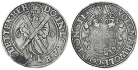 Hohnstein
Volkmar Wolfgang, 1562-1580
Ausbeutetaler 1566. 28,58 g. sehr schön, Prägeschwäche, Fleck. Davenport. 9313. Schulten 130a.