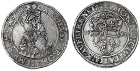 Kaufbeuren, Stadt
Reichstaler 1543, mit Titel Karl V. 28,59 g. vorzüglich, min. Fundbelag, selten in dieser Erhaltung. Nau 29d. Davenport. 9349.