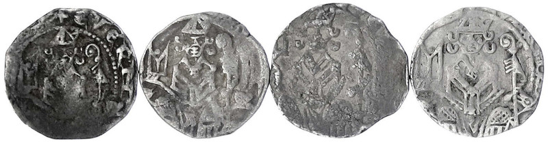 Münster-Bistum
Everhard von Diest, 1275-1301
4 X Pfennig o.J. Bischof mit Mith...