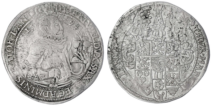 Sachsen-Alt-Weimar
Friedrich Wilhelm, 1591-1602
Reichstaler 1594, Saalfeld. fa...