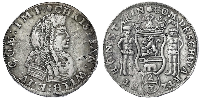 Schwarzburg-Sondershausen
Christian Wilhelm I., 1666-1721
2/3 Taler (Gulden) 1...