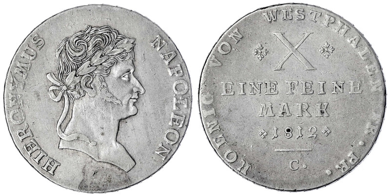 Westfalen, Königreich
Hieronymus Napoleon, 1807-1813
Konventionstaler 1812 C. ...