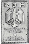 Drittes Reich
Einseitige, versilberte Plakette o.J. von Wiedmann, Frankfurt. RDH (Reichsverband Deutscher Hundezüchter) Gau Westmark Hessen für gute ...