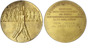 Drittes Reich
Vergoldete Silbermedaille 1933 von Glöckler. Deutsche Sportbehörde. Deutsche Meisterschaften im Jahre der nationalen Erhebung 12.13. Au...