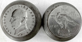 Drittes Reich
Prägestempelpaar (Matrizen) zur Medaille 1937 von Karl Goetz, auf den Tod von Erich Ludendorff. Variante mit glattem Kragen. Prägedurch...