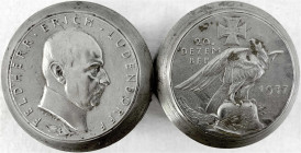 Drittes Reich
Prägestempelpaar (Patrizen) zur Medaille 1937 von Karl Goetz, auf den Tod von Erich Ludendorff. Variante mit glattem Kragen. Prägedurch...