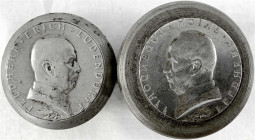 Drittes Reich
2 Prägestempel (Patrize und Matrize) zum Avers der Medaille 1937 von Karl Goetz, auf den Tod von Erich Ludendorff. Variante mit Eichenl...