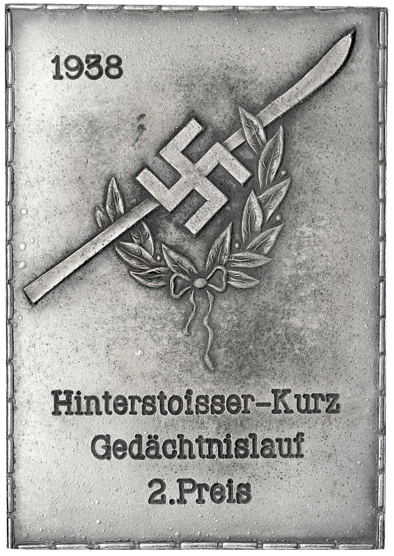 Drittes Reich
Einseitige, versilberte Plakette 1938. 2. Preis Hinterstoisser-Ku...