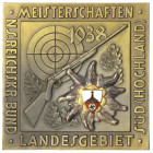 Drittes Reich
Quadratische, vergoldete Zinkplakette mit Teil-Emaille (goldenes Kyffhäuser-Logo) 1938. Hersteller Poellath, Schrobenhausen. NS-Reichsk...