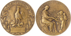 Erster Weltkrieg
Frankreich: Bronzemedaille 1915 von Lefebure. Tag der nationalen Hilfe. 50 mm. vorzüglich