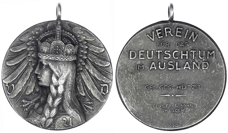 Allgemein
Tragbare Silbermedaille o.J. Glaser & Sohn, Dresden. Verein für das D...