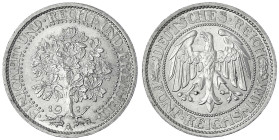 Kursmünzen
5 Reichsmark Eichbaum Silber 1927-1933
1927 A. fast Stempelglanz. Jaeger 331.