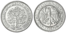Kursmünzen
5 Reichsmark Eichbaum Silber 1927-1933
1927 D. gutes vorzüglich. Jaeger 331.