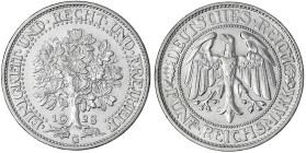 Kursmünzen
5 Reichsmark Eichbaum Silber 1927-1933
1928 G. vorzüglich. Jaeger 331.