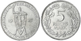Gedenkmünzen
5 Reichsmark Rheinlande
1925 E. vorzüglich/Stempelglanz. Jaeger 322.