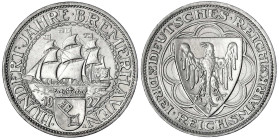 Gedenkmünzen
3 Reichsmark Bremerhaven
1927 A. vorzüglich. Jaeger 325.