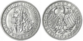 Gedenkmünzen
3 Reichsmark Dürer
1928 D. vorzüglich, etwas berieben. Jaeger 332.