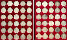 Sammlungen allgemein
60 alte Crown-Size Silbermünzen des meist 19. und Anfang 20. Jh. Dabei div bessere wie Frankreich und Italien ab Napoleon I., Gr...