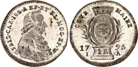 German States Mainz 1 Kreuzer 1795 IA
KM# 404, N# 168921; Silver; Friedrich Karl Joseph von Erthal; UNC with full mint luster, exceptional condition ...