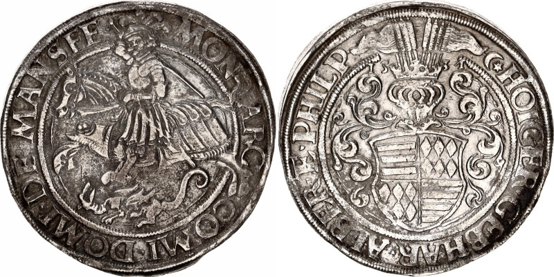 German States Mansfeld-Vorderortische 1 Taler 1531
Dav# 9479 , N# 303648; Silve...