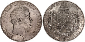 German States Prussia 2 Taler / 3-1/2 Gulden 1851 A
KM# 440.2, AKS# 69, J. 74, N# 24619; Silver; Friedrich Wilhelm IV; Berlin Mint; XF+ with amazing ...