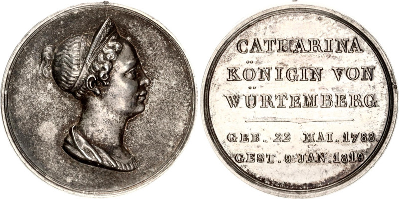 German States Wurttemberg Memorial Medal "Catherine Pavlovna of Russia 1788 - 18...