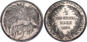 German New Guinea 1/2 Mark 1894 A PCGS MS 61
KM# 4, N# 26578; Silver; Wilhelm II