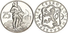 Czechoslovakia 25 Korun 1954
KM# 41, N# 24050; Silver., Proof; 10th Anniversary - Slovak Uprising; Mintage 5000 pcs