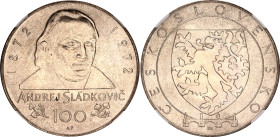 Czechoslovakia 100 Korun 1972 Pattern NGC MS 64
N# 116248; Silver; Andrej Sladkovič; Mintage 1500 pcs only!
