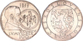 Czechoslovakia 100 Korun 1972 Pattern NGC MS 62
Silver; Josef Václav Myslbek