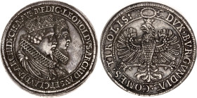 Austrian States Tyrol 2 Taler 1635 (ND)
KM# 639, N# 33503; Silver 56.52 g.; Leopold V and Claudia Regency; AUNC