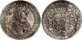 Bohemia Olomouc 1 Taler 1707
KM# 378, N# 59102; Silver; Charles III Joseph of Lorraine; AUNC, unmounted
