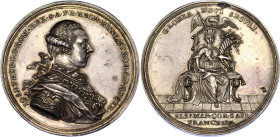 Austria Silver Medal "Coronation of Roman King in Frankfurt" 1764
Förschner# 374, Mont# 1919; Silver., 28.73 g., 45 mm; Joseph II; Coronation as Roma...