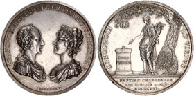 Austria Silver Medal for Royal Marriage 1816
Mont. 2458; AR-Medal 1816 by I. Harnisch. On his fourth marriage to Karoline Auguste von Bayern (1791-18...